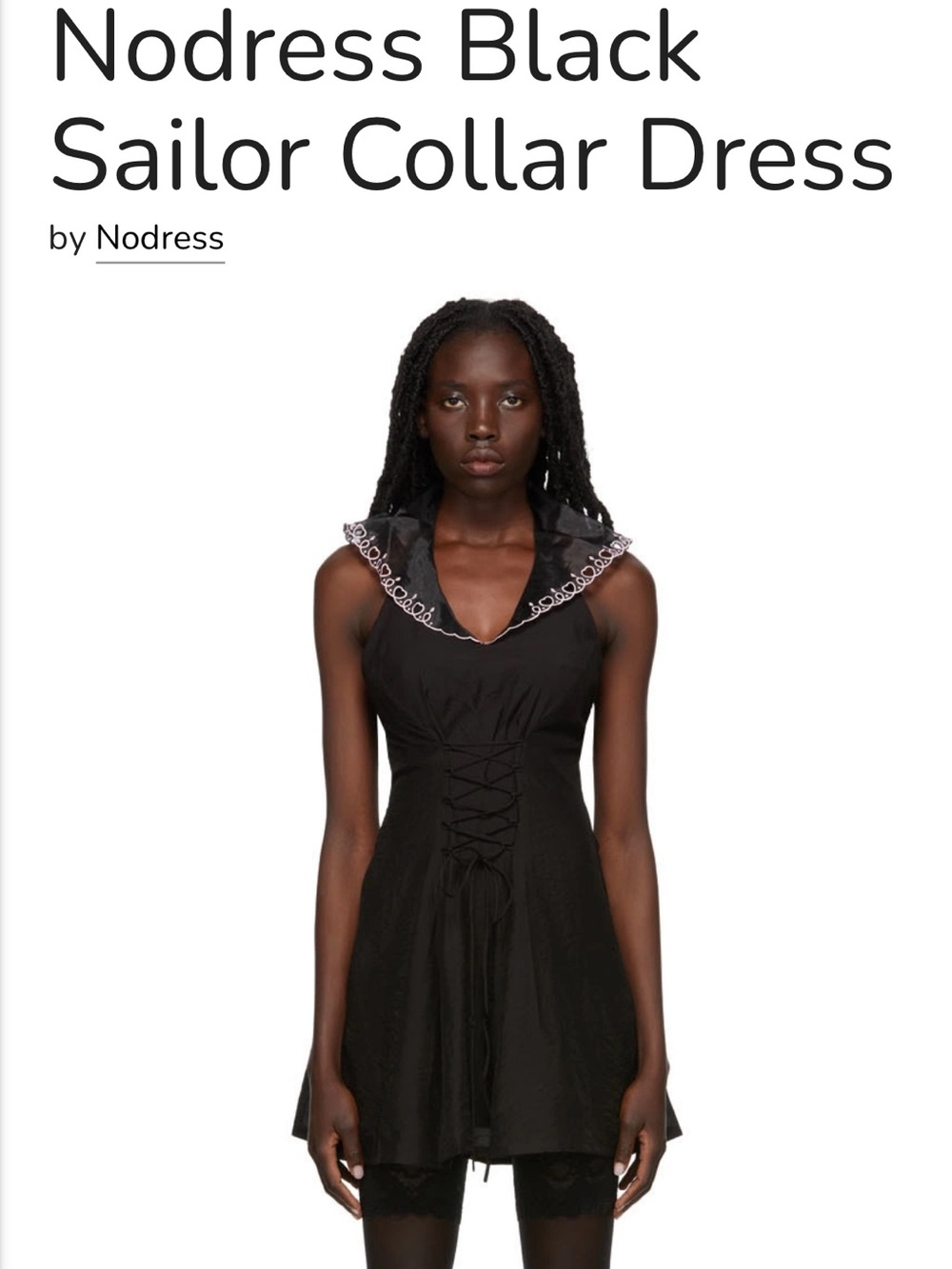 Nodress Black Sailor Collar Dress